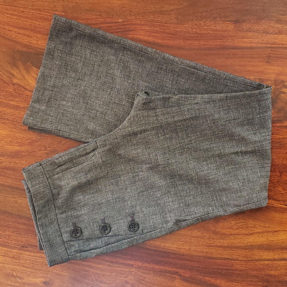 ANN TAYLOR Black & White Tweed Wide Leg Sailor Pants – Size 4 - Picture 3 of 12